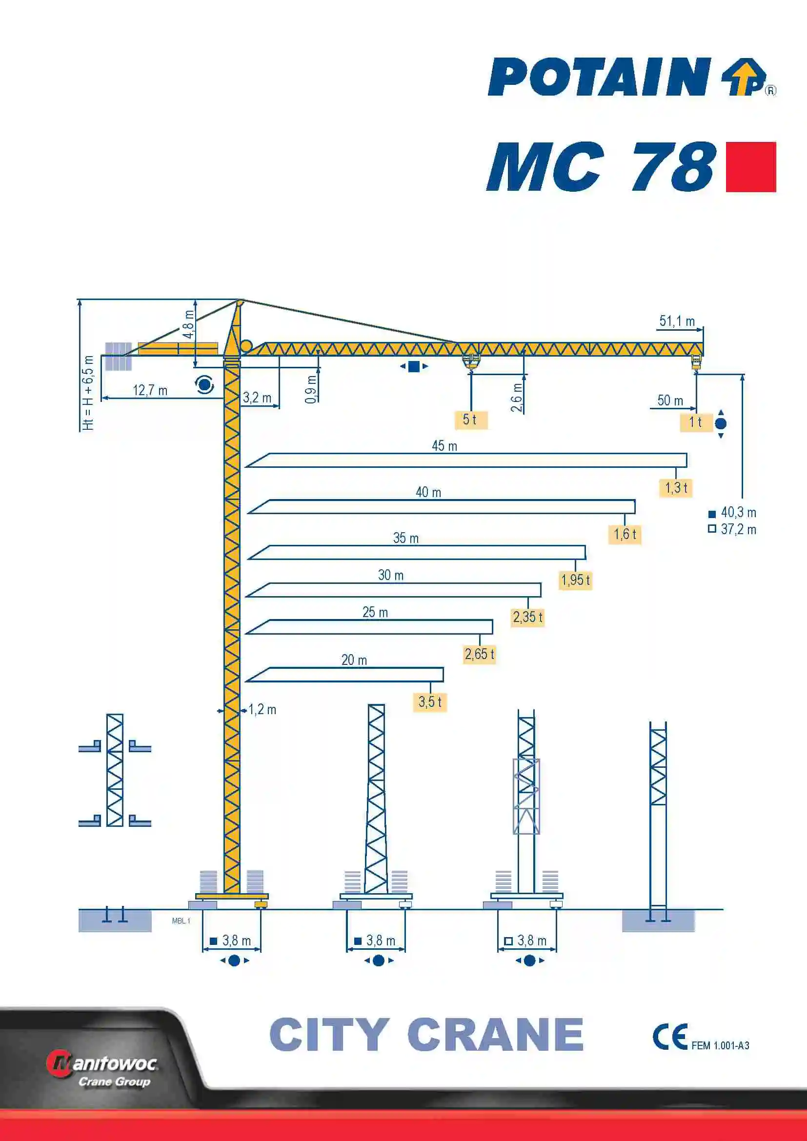 تاور کرین پتن 78 - POTAIN MC 78