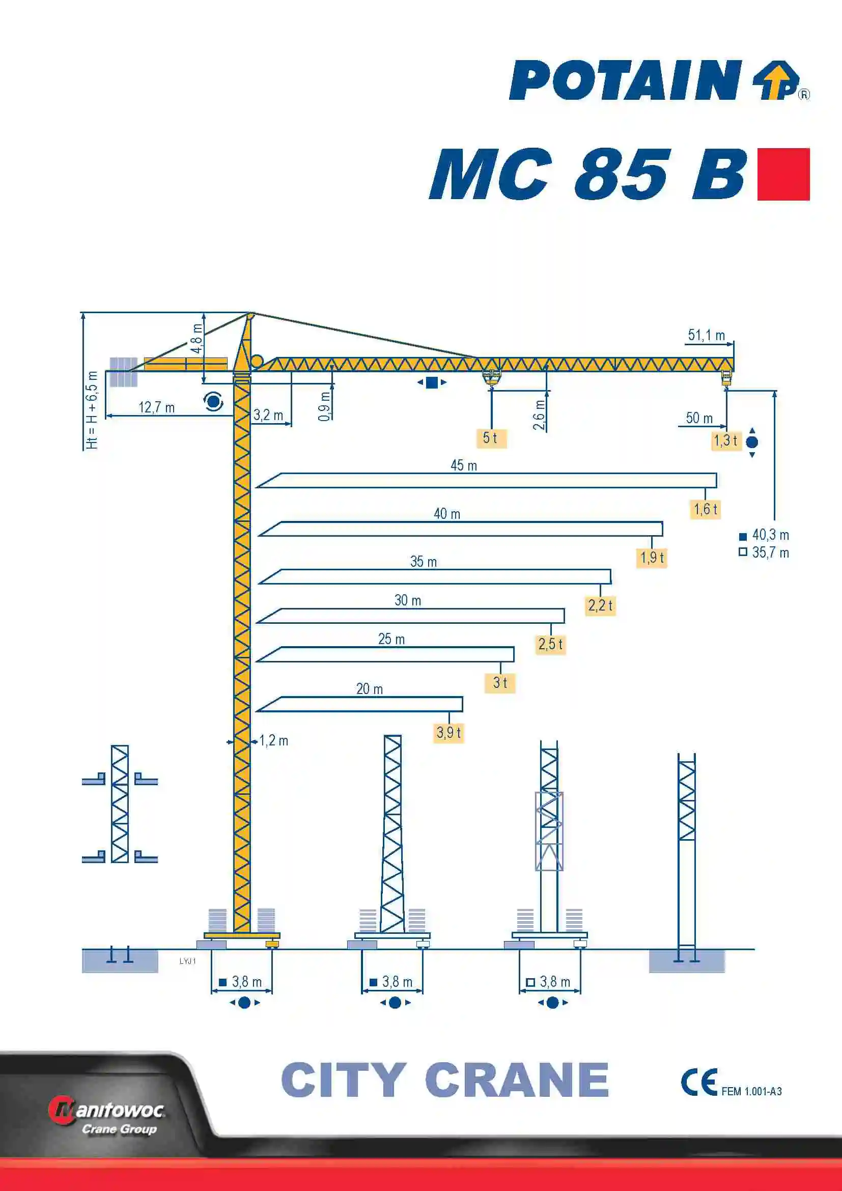 تاور کرین پتن POTAIN MC 85